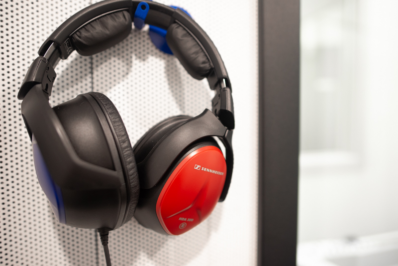 Headphones On A Hook Inside Our Sound Room